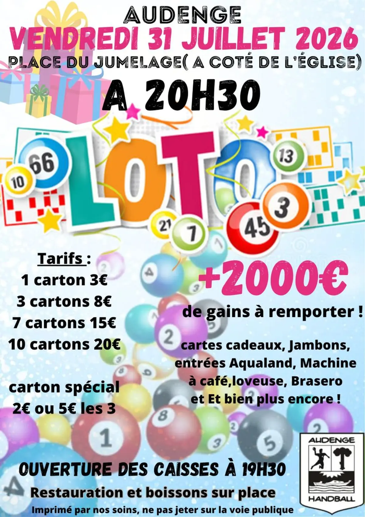 Loto de l'été en plein air