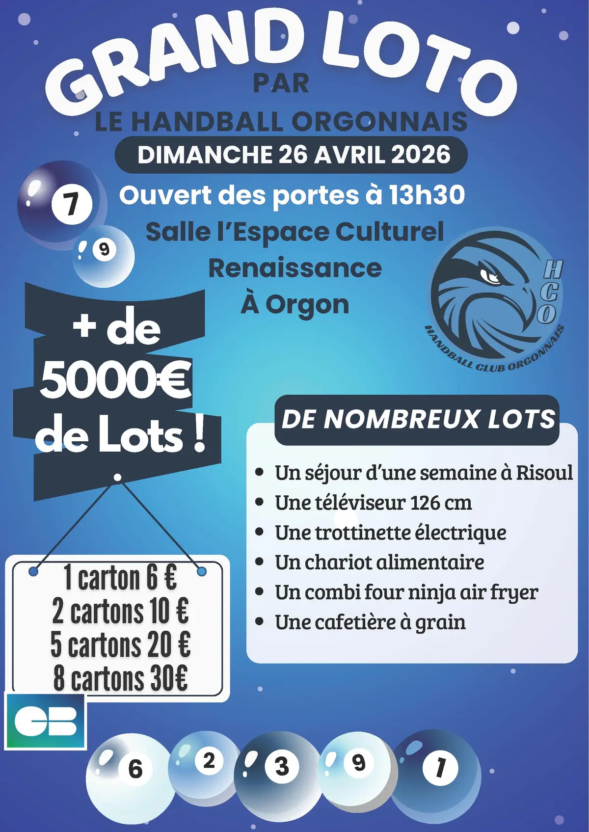 Loto de l'Handball Club Orgonnais