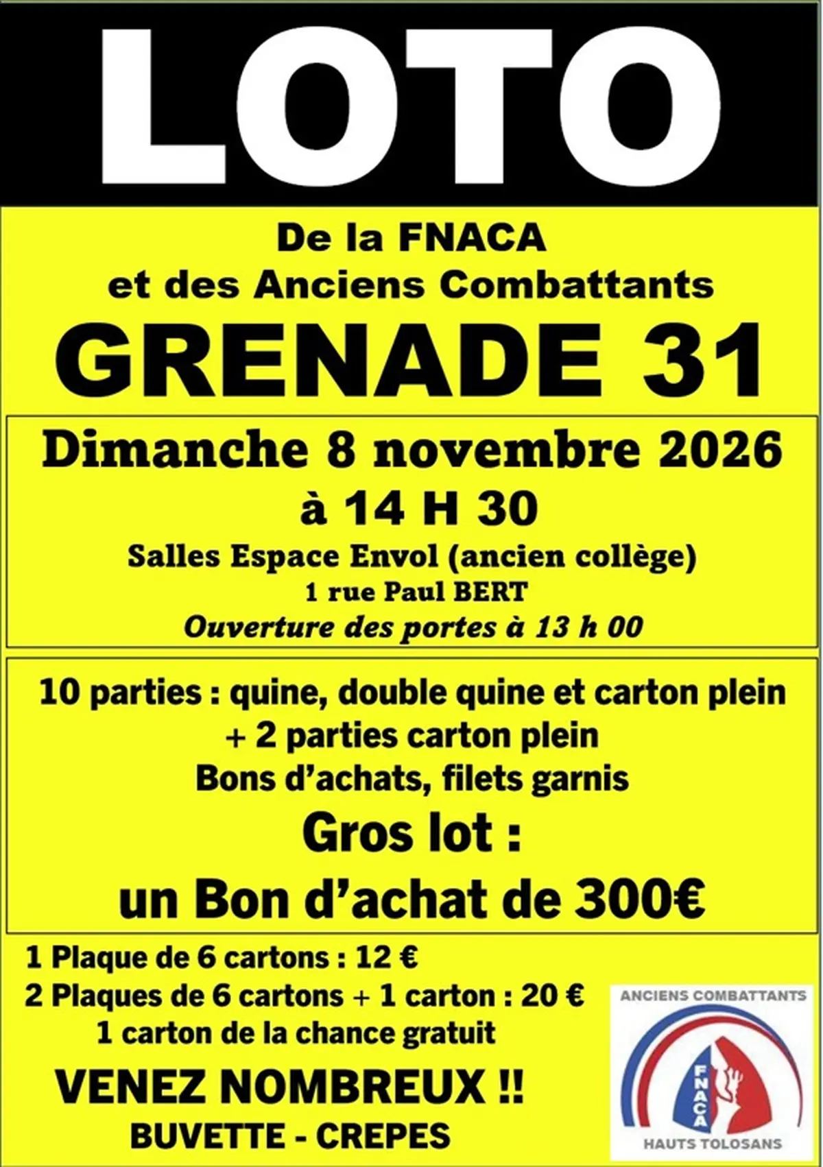 Loto De La Fnaca Et Anciens Combattants