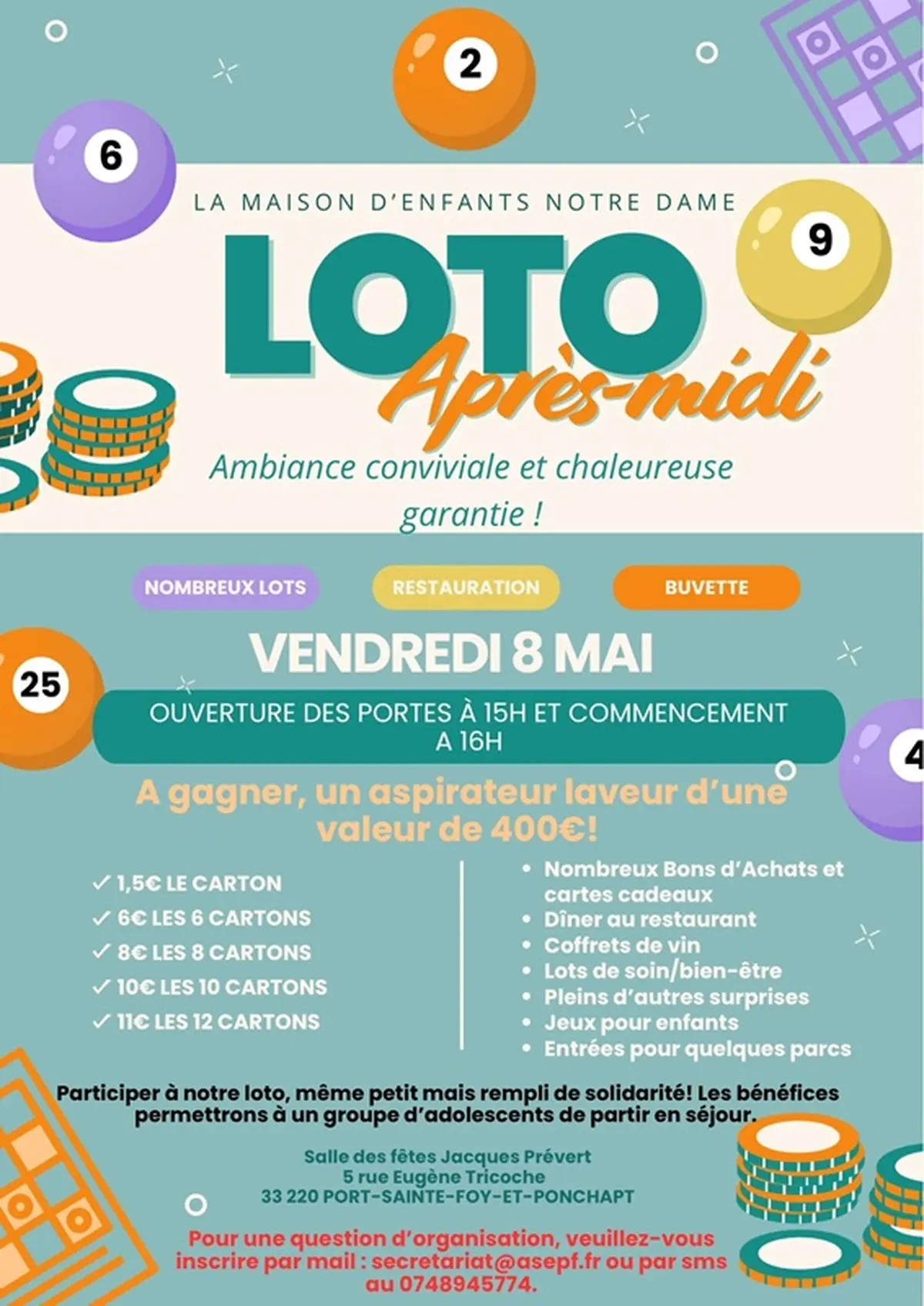 Loto de la Maison d'enfants Notre Dame