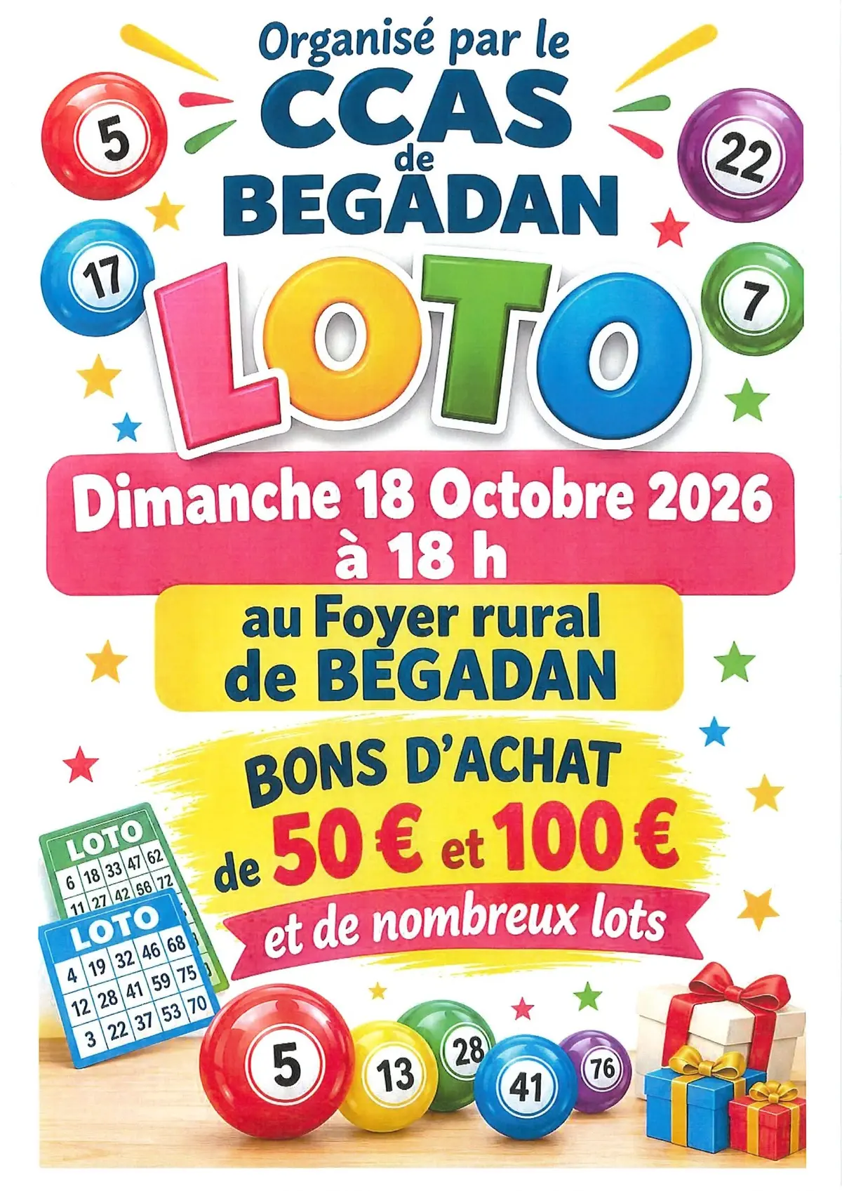 Loto du CCAS à Bégadan