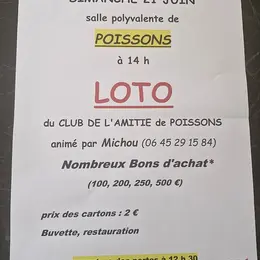 Loto du Club de l'Amitié de Poissons