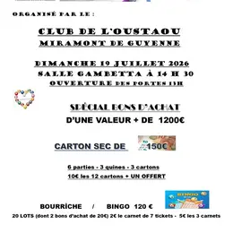 Loto du club de l'Oustaou
