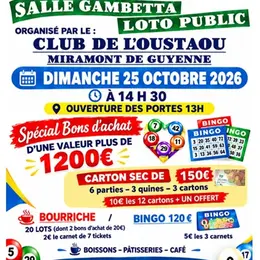 Loto du club de l'Oustaou