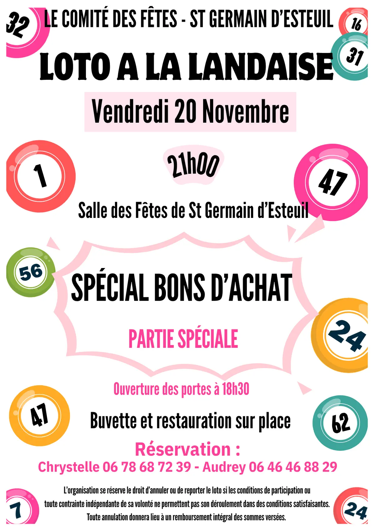 Loto du comité des fêtes