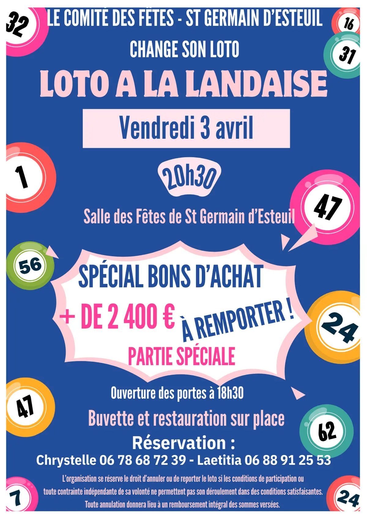 Loto du comité des fêtes