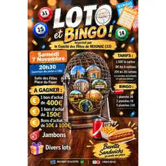 Loto du comité des fêtes de Reignac