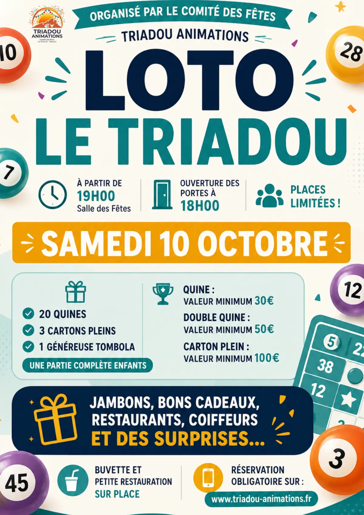 Loto du Comité des fêtes du Triadou