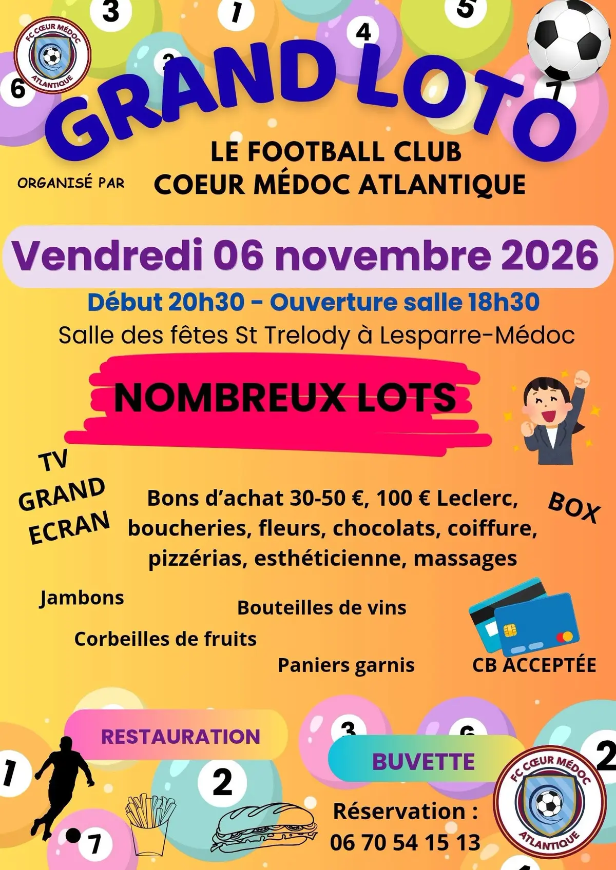 Loto du Football Club Cœur Médoc Atlantique