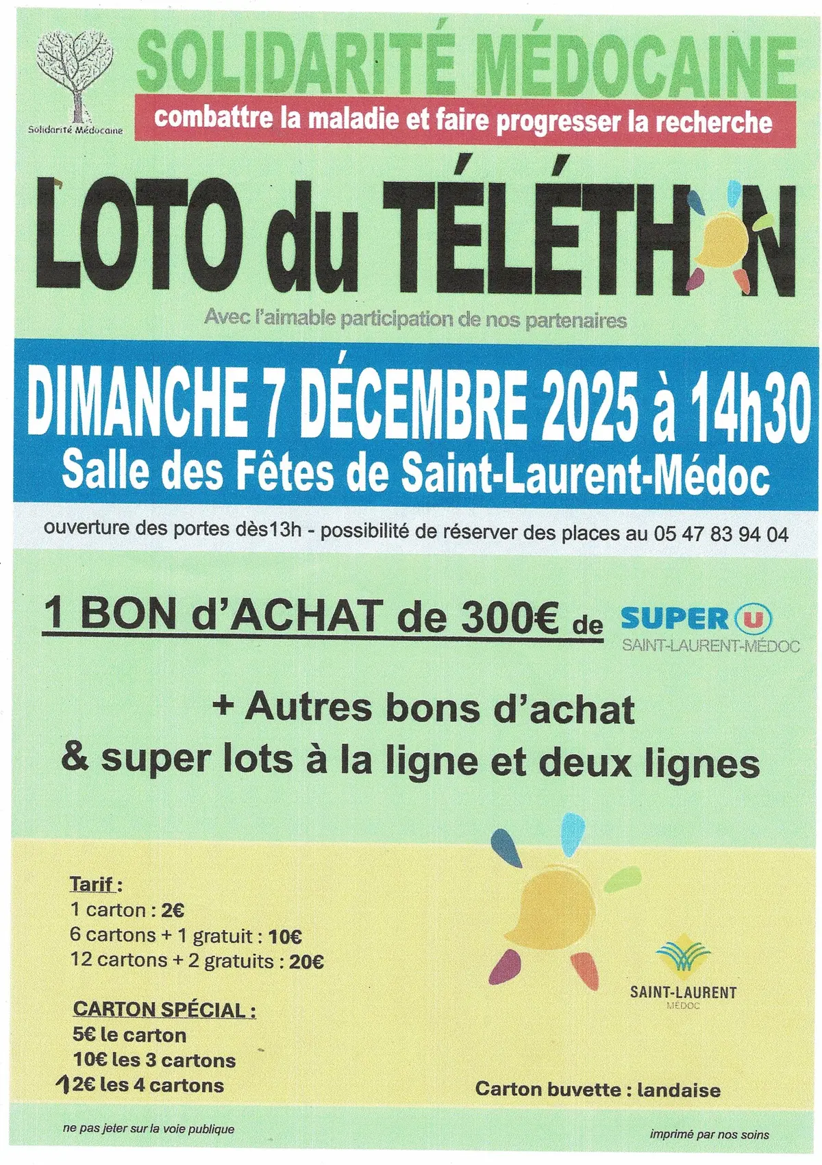 Loto du Téléthon de la Solidarité Médocaine