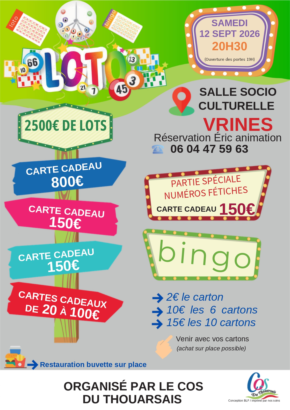 Loto organisé du COS du Thouarsais