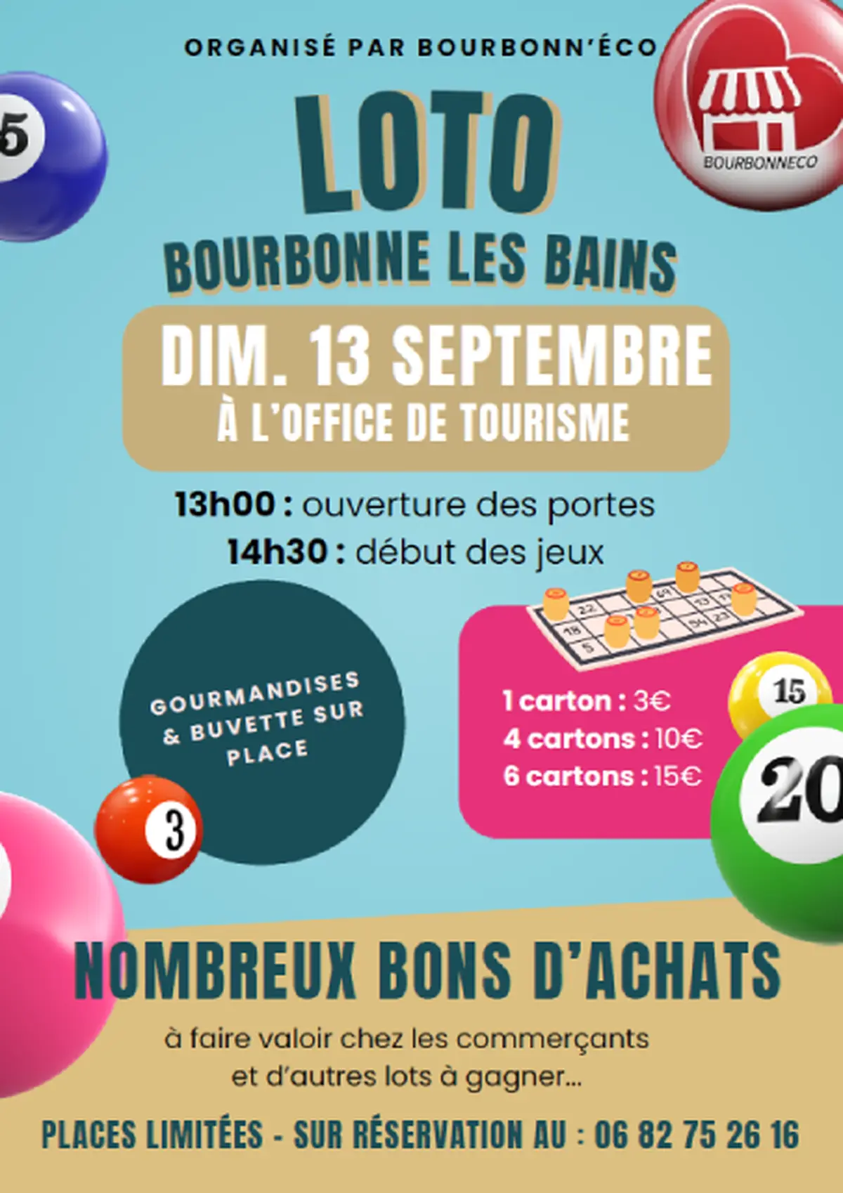 Loto organisé par Bourbonn'Éco.