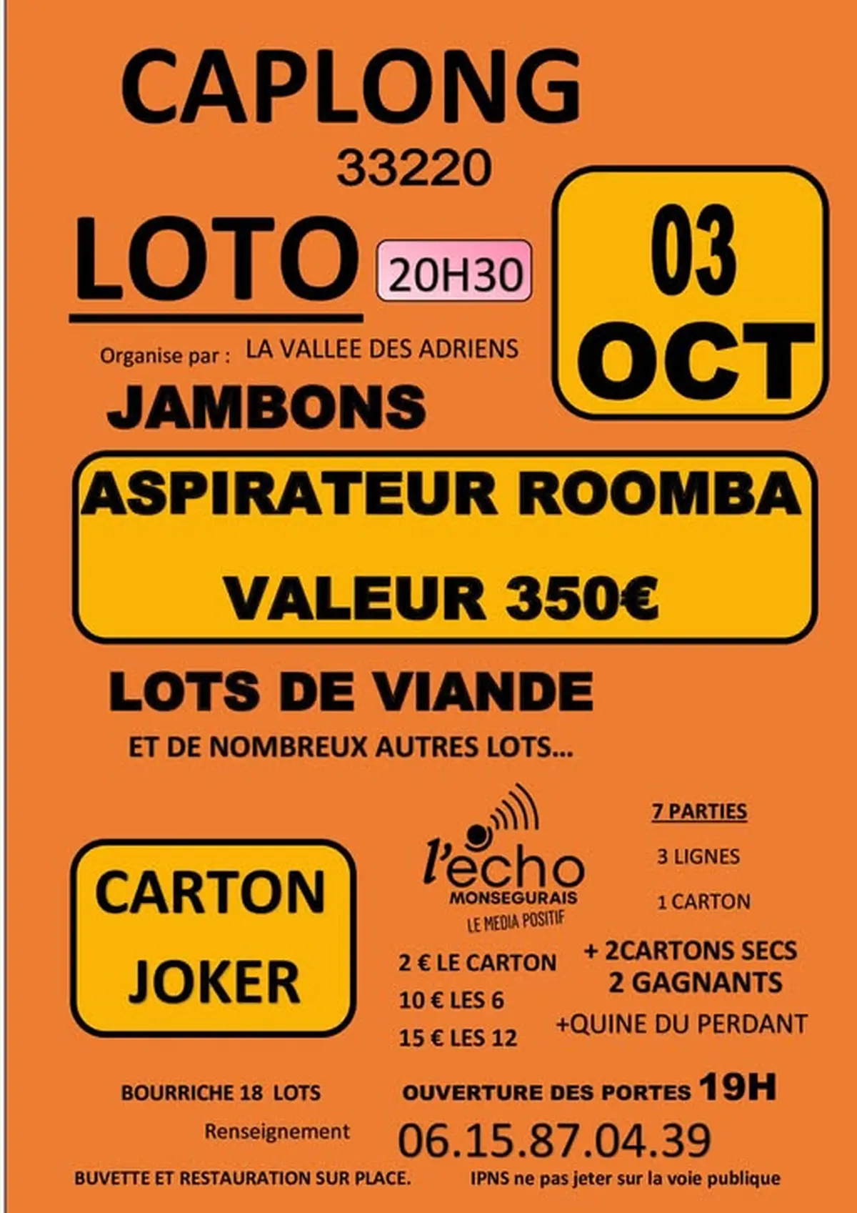 Loto par La Vallée des Adriens