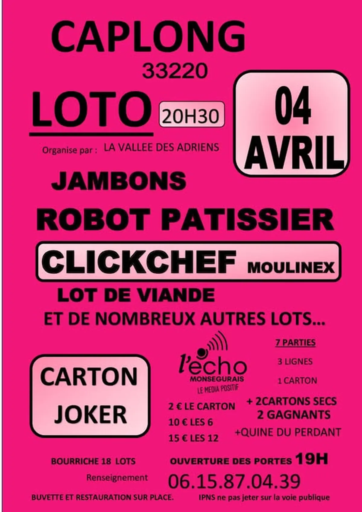 Loto par La Vallée des Adriens