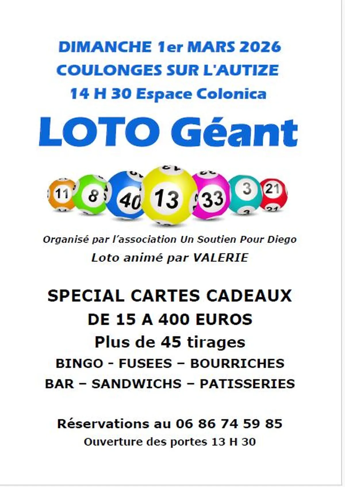Loto un soutien pour Diégo