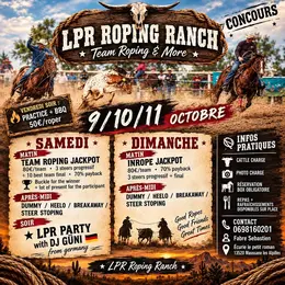LPR Roping Ranch – Concours européen de Team Roping aux Ecuries du Petit Roman