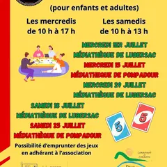 Ludothèque case départ à la médiathèque de Lubersac