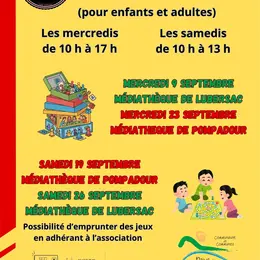 Ludothèque case départ à la médiathèque de Lubersac