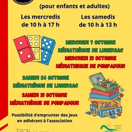 Ludothèque case départ à la médiathèque de Pompadour
