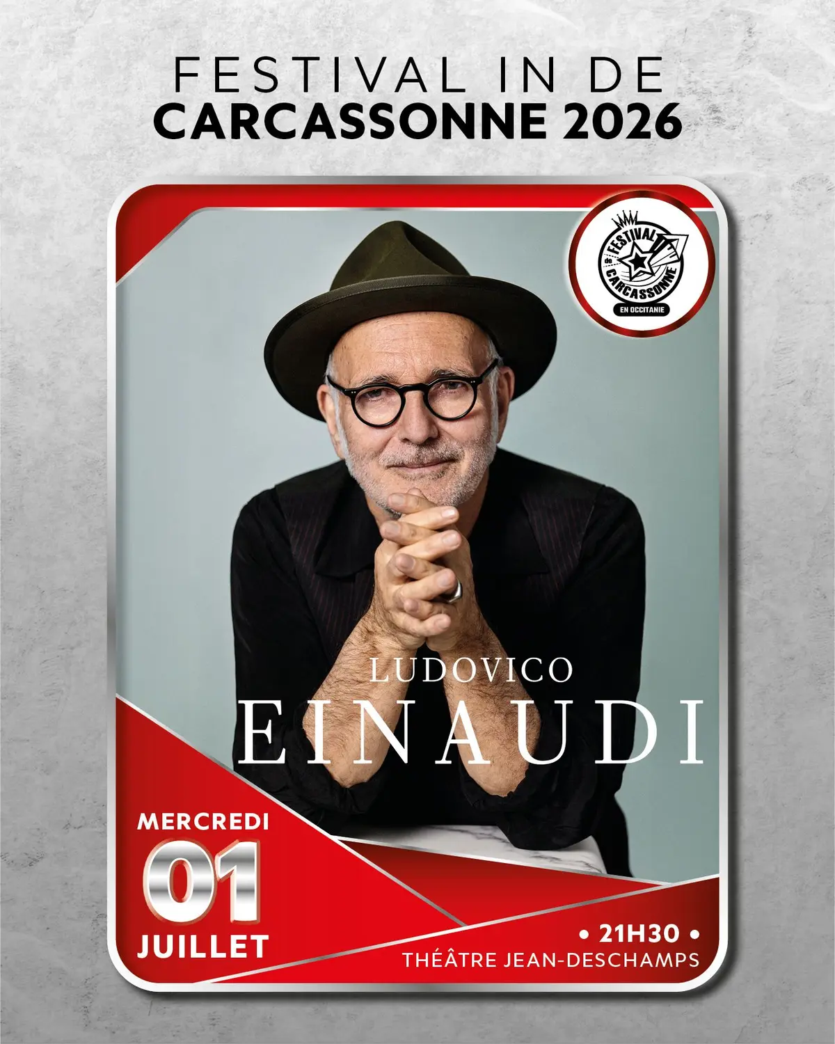 Ludovico Einaudi au Festival de Carcassonne 2026