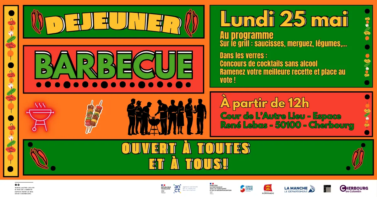 Lundi 25 mai : BARBECUE DES BÉNÉVOLES (et futurs bénévoles) de L’Autre Lieu | Bar