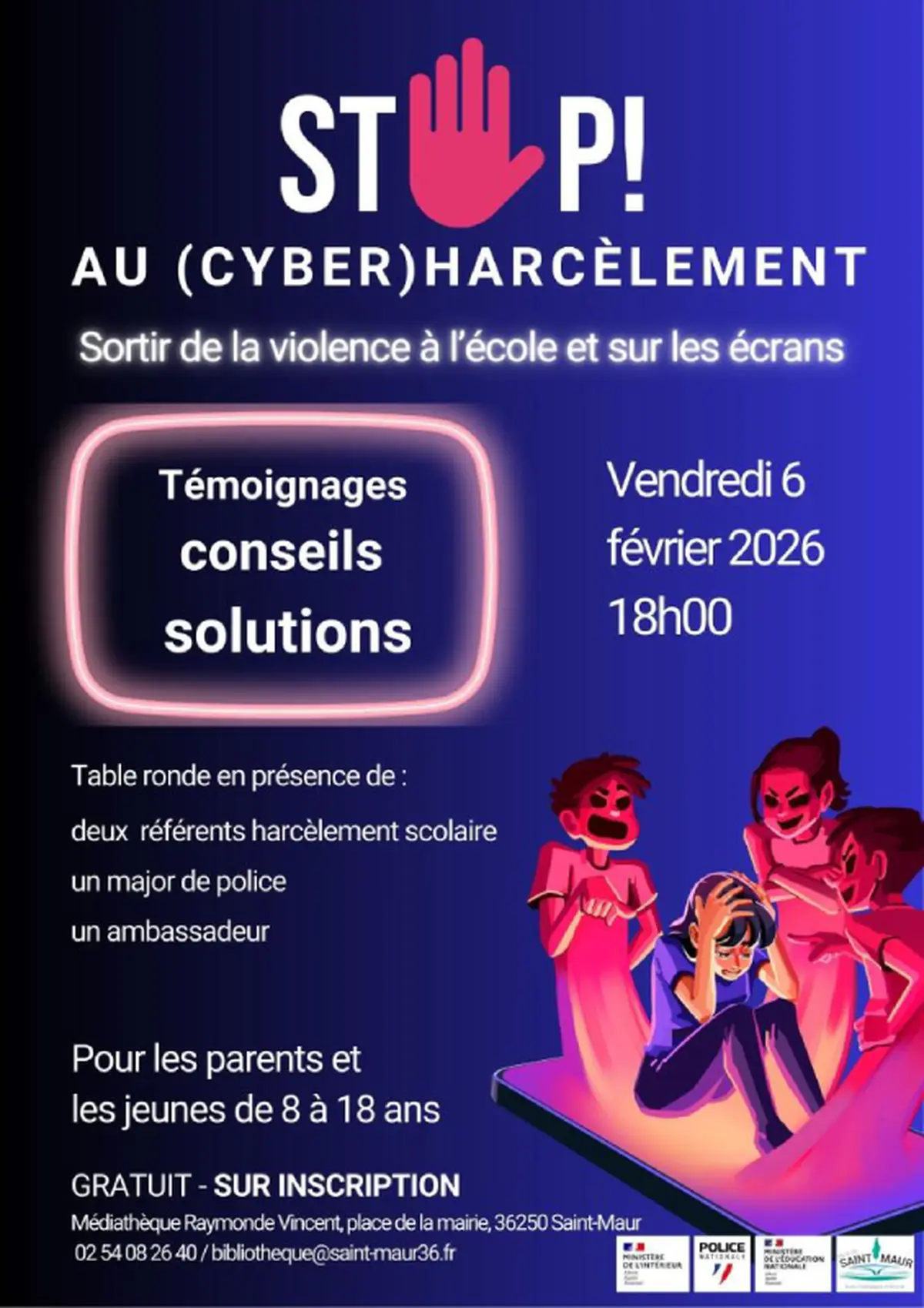 Lutter contre le harcèlement à l'école et sur les écrans