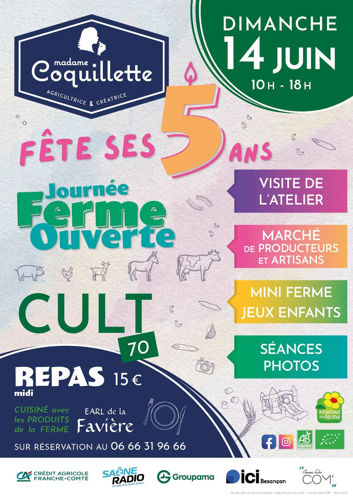 Madame Coquillette fête ses 5 ans