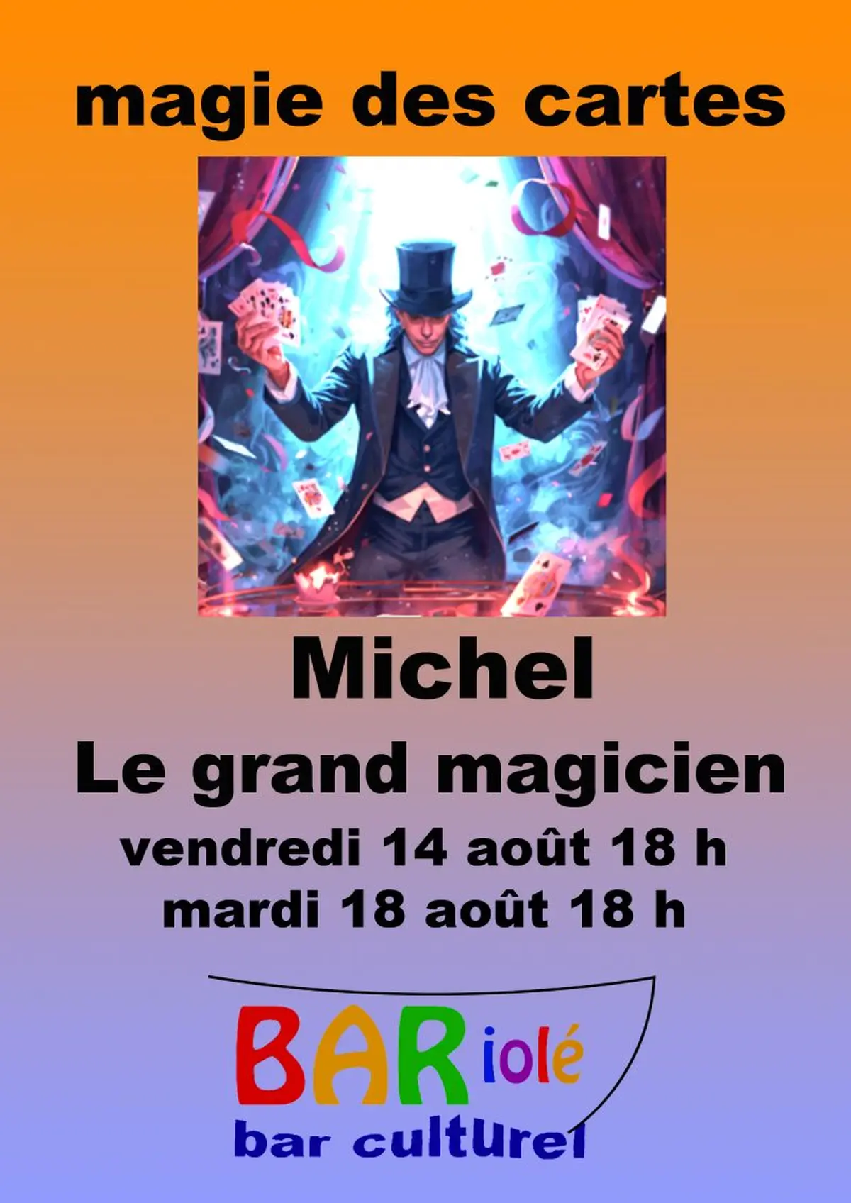 Magie des Cartes  avec Michel, le magigien