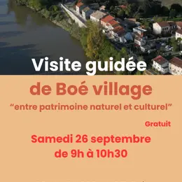 Maison de Garonne : Visite guidée de Boé village