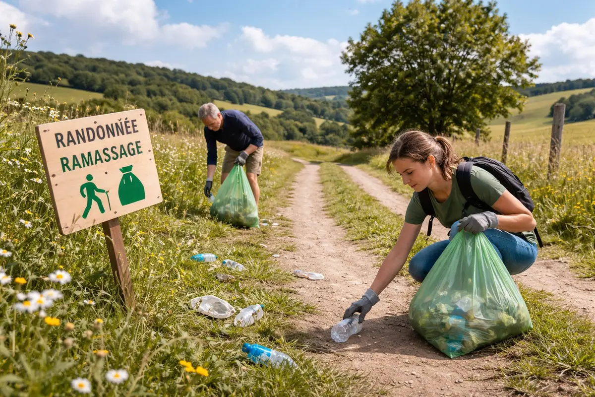 Maison Fleuriel : Randonnée ramassage des déchets