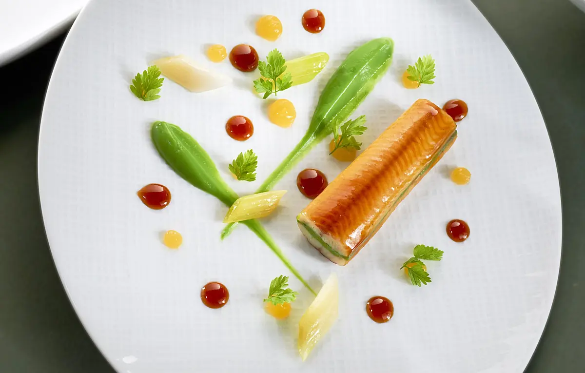 La fameuse anguille fumée du chef Olivier Nasti, un délice !