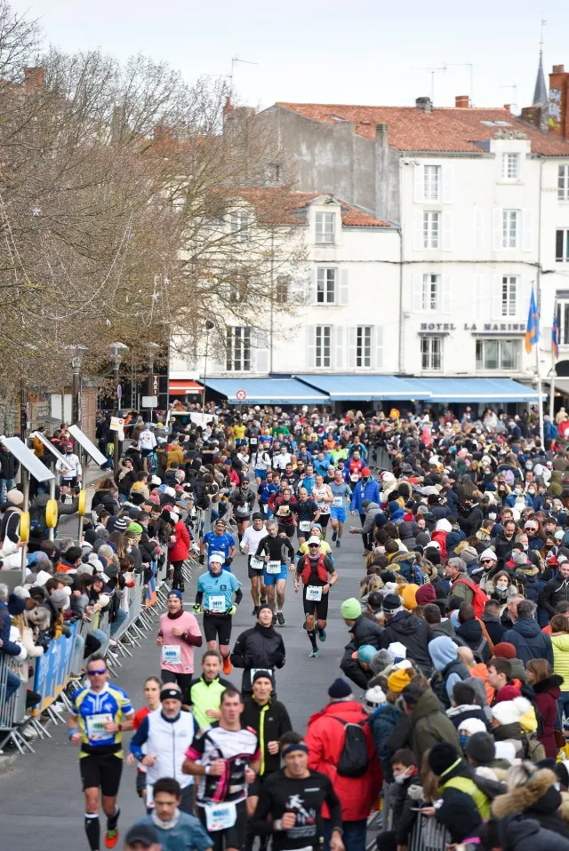 Vue aérienne du Marathon de La Rochelle