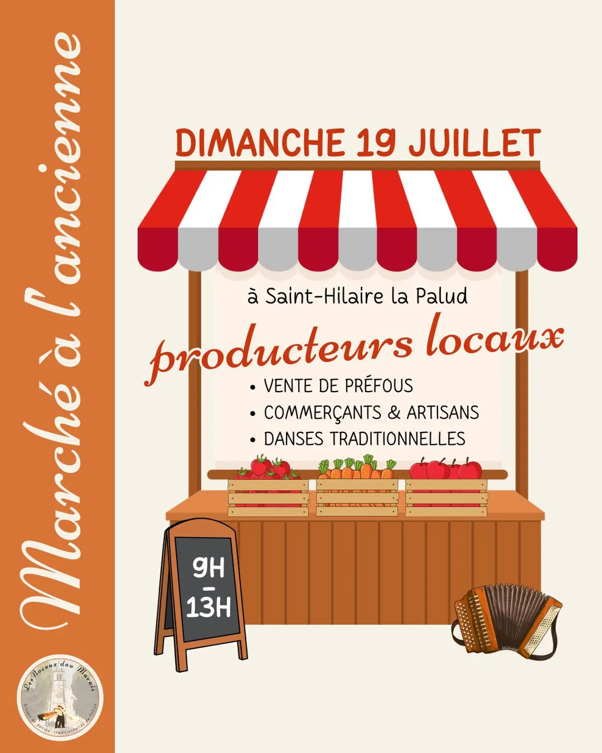 Marché à l'ancienne à Saint-Hilaire-la-Palud