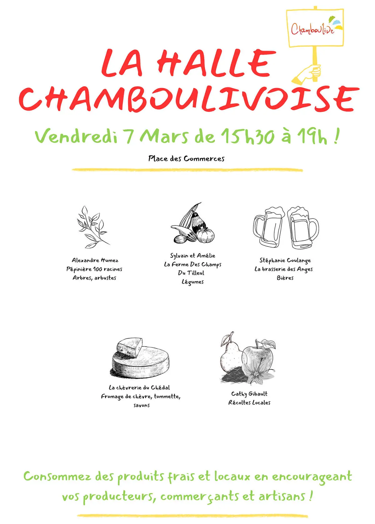 Marché à la Halle Chamboulivoise