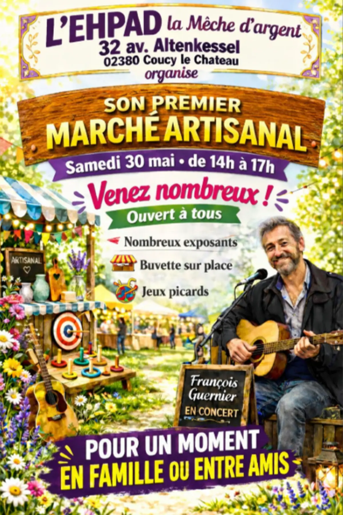 Marché artisanal à Coucy-le-Château
