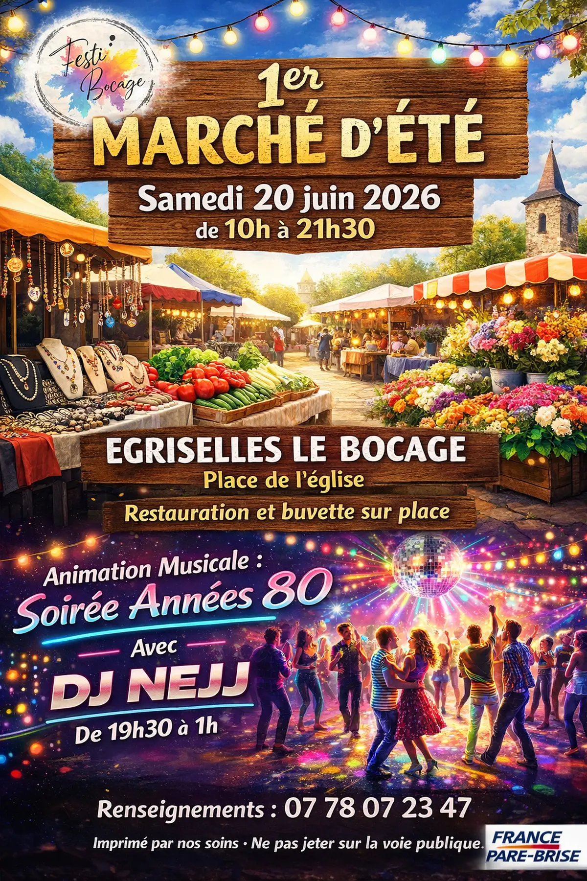 Marché d'été et soirée années 80's