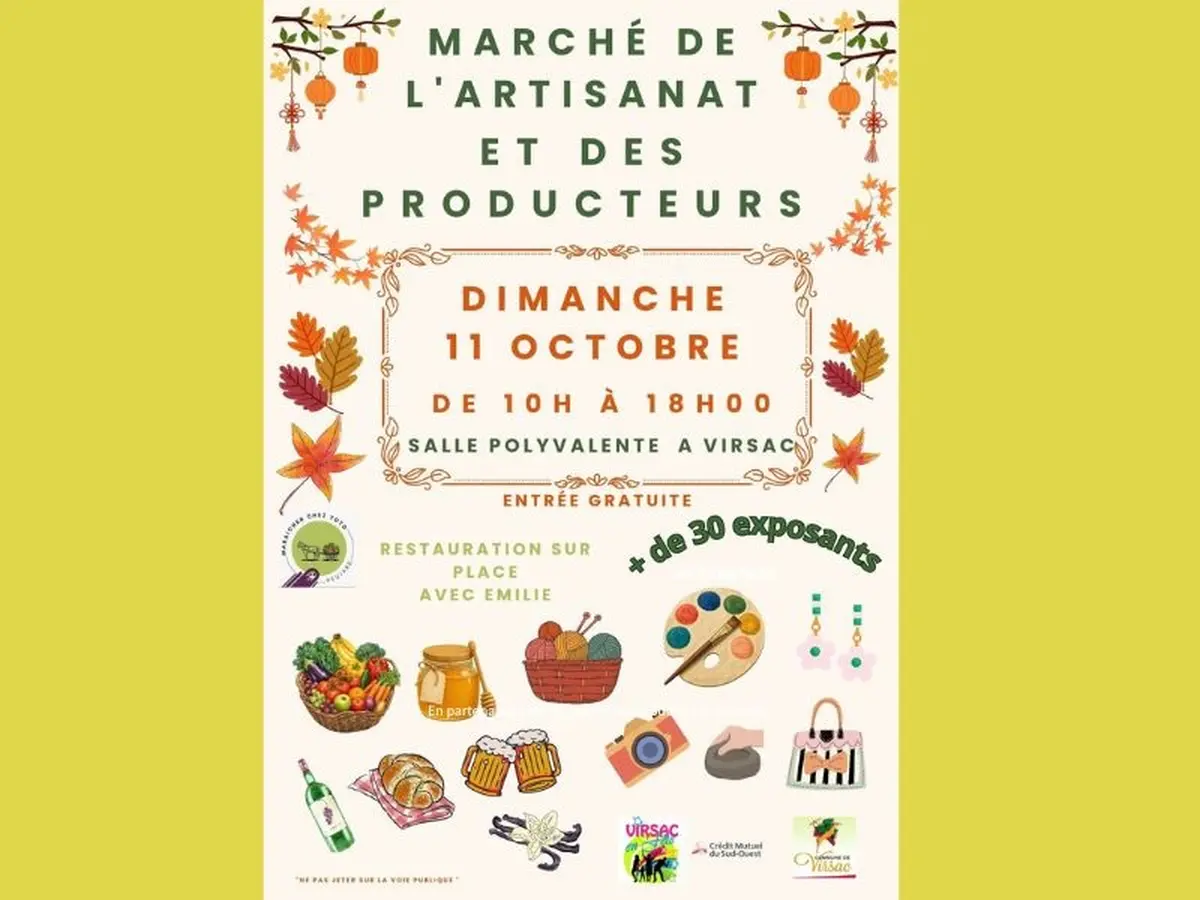 Marché de l'artisanat et des producteurs à Virsac