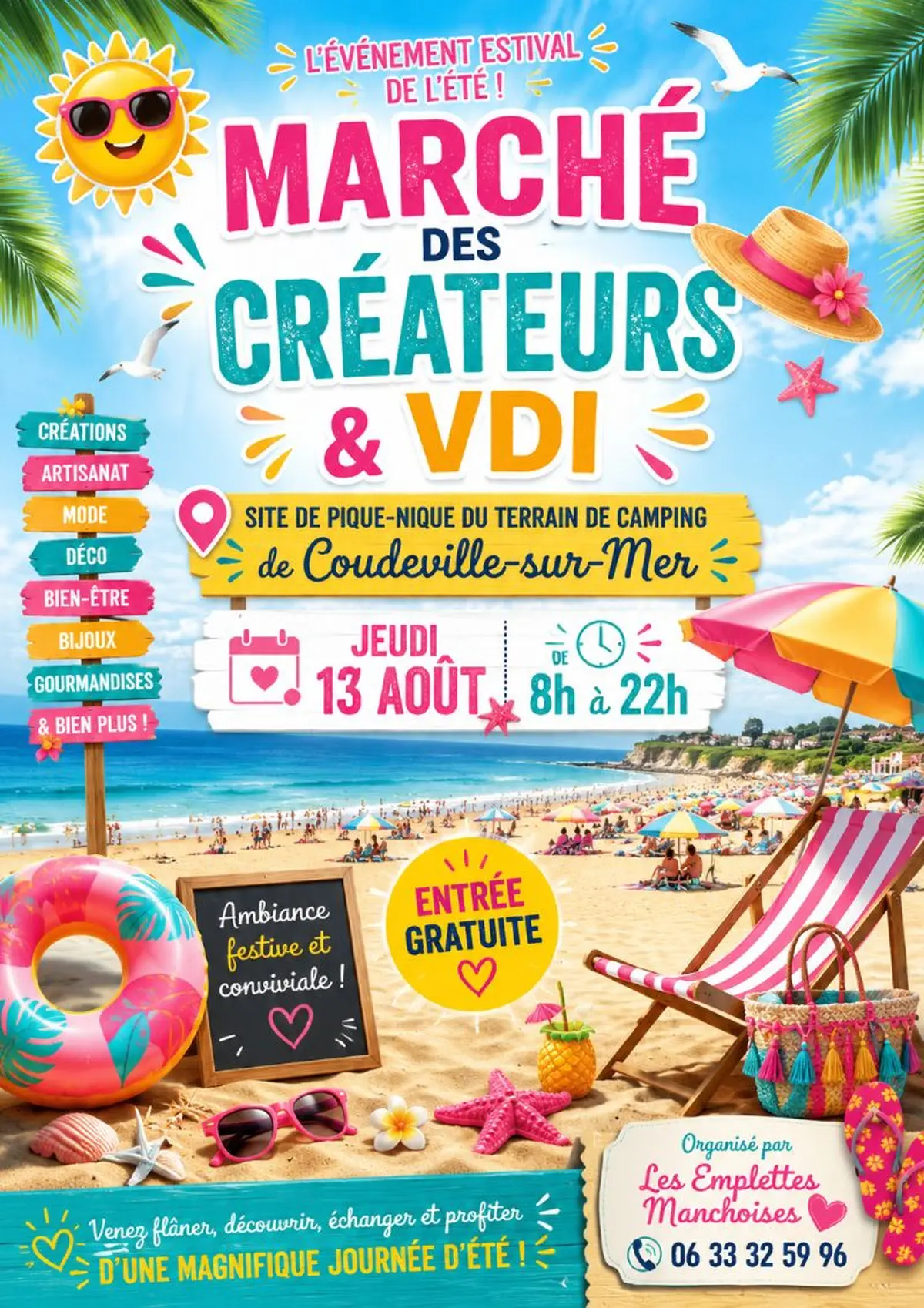 Marché de l'été de Coudeville plage