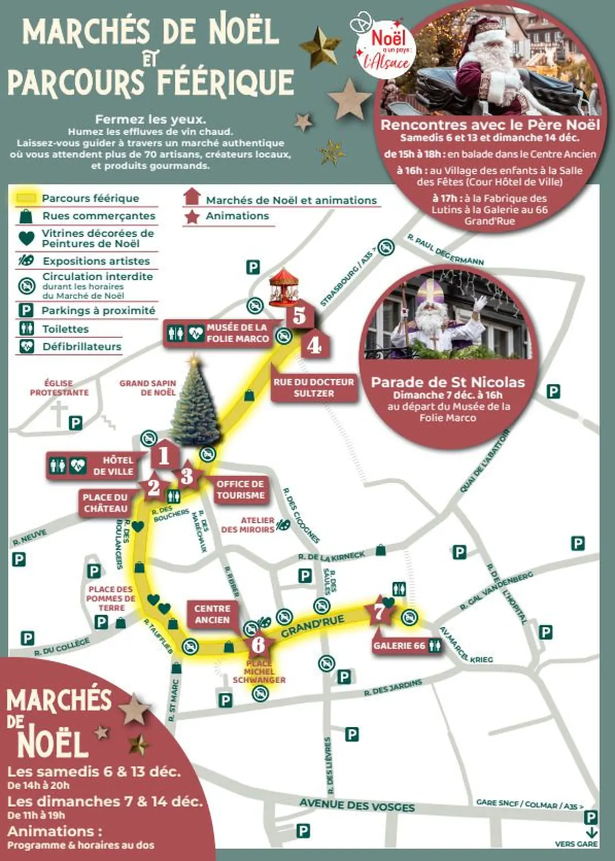 Le parcours de la Parade du Saint Nicolas