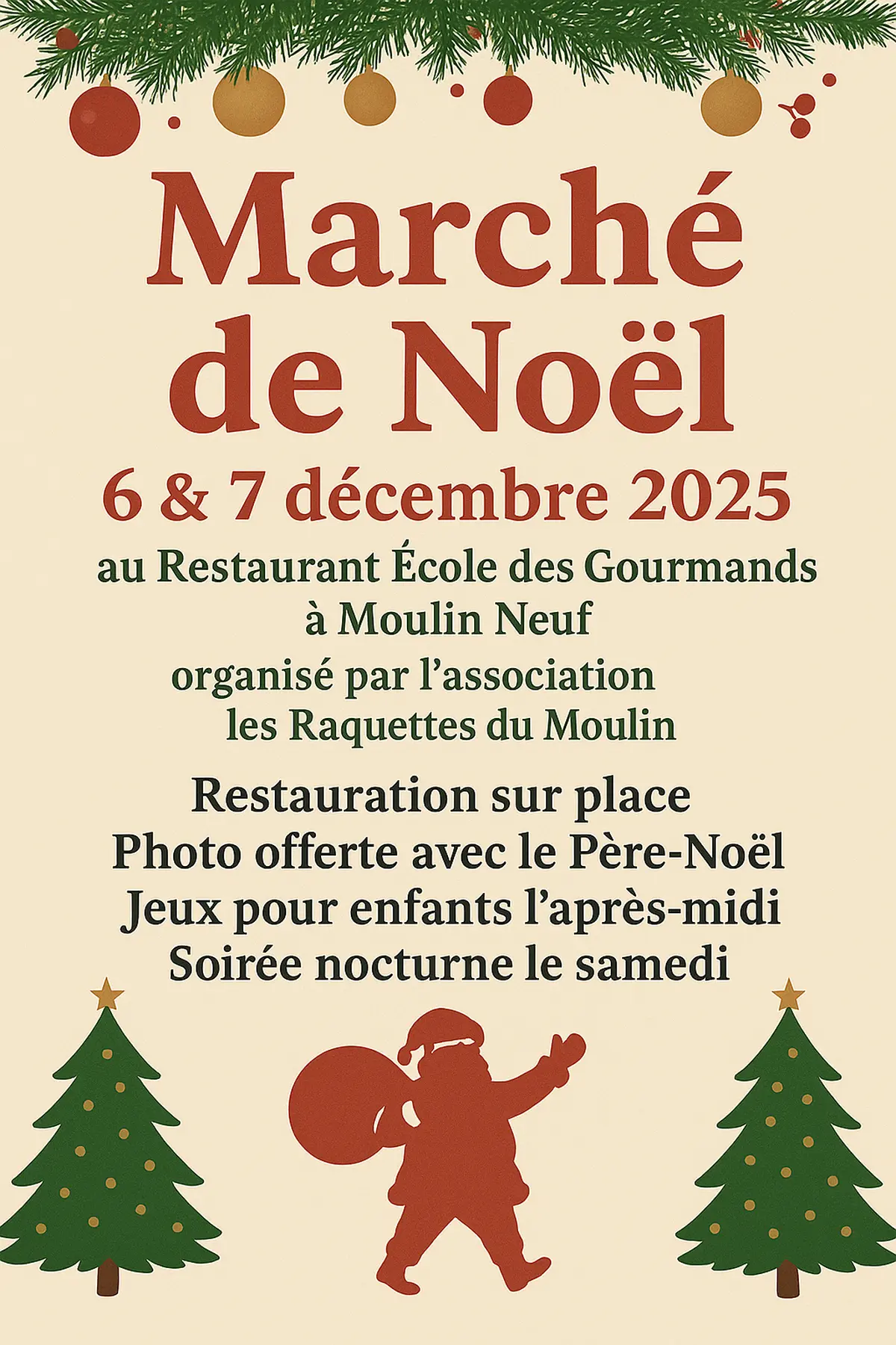 Marché de Noël à l'Ecole des Gourmands