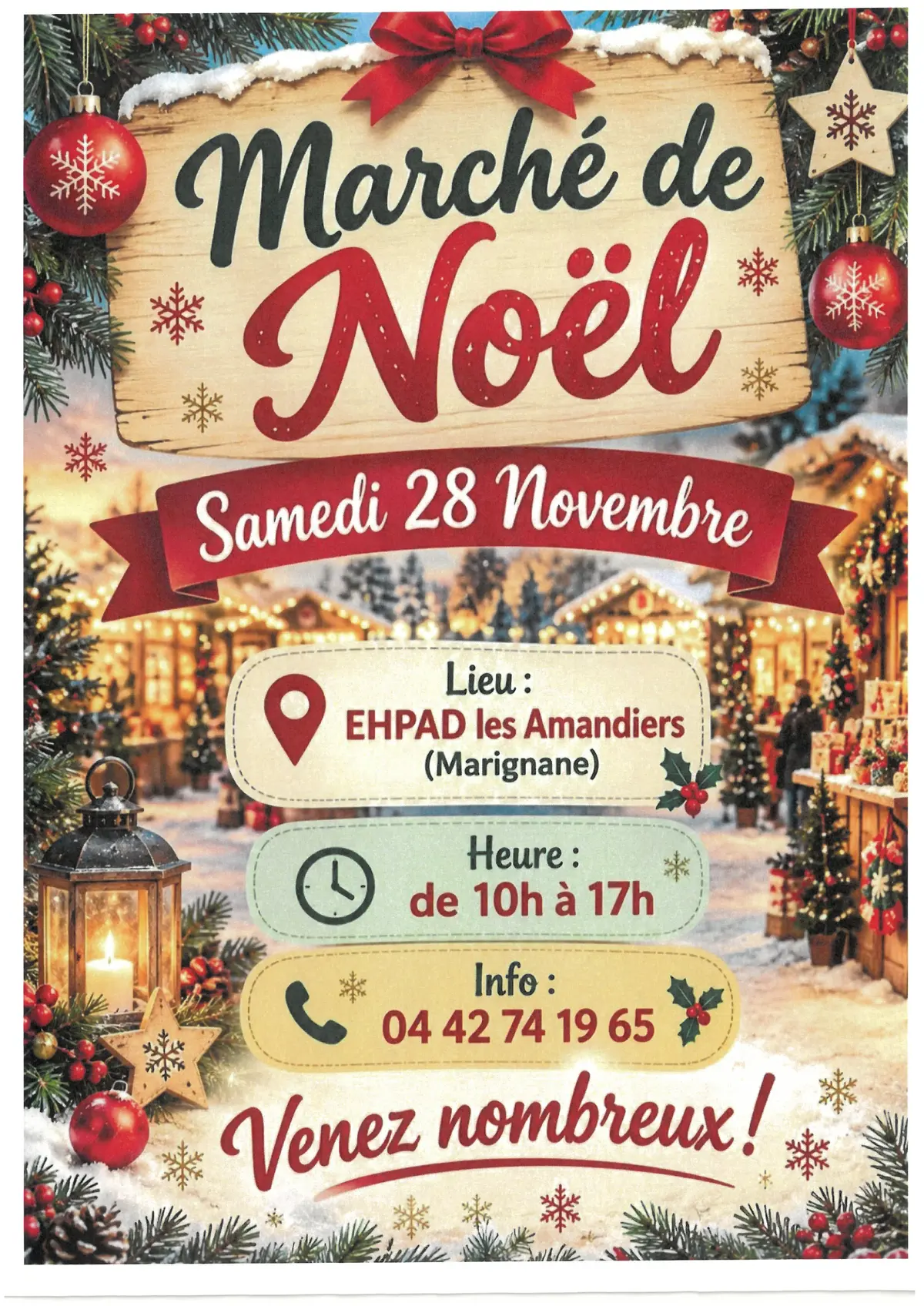 Marché de Noël à la maison de retraite Les Amandiers