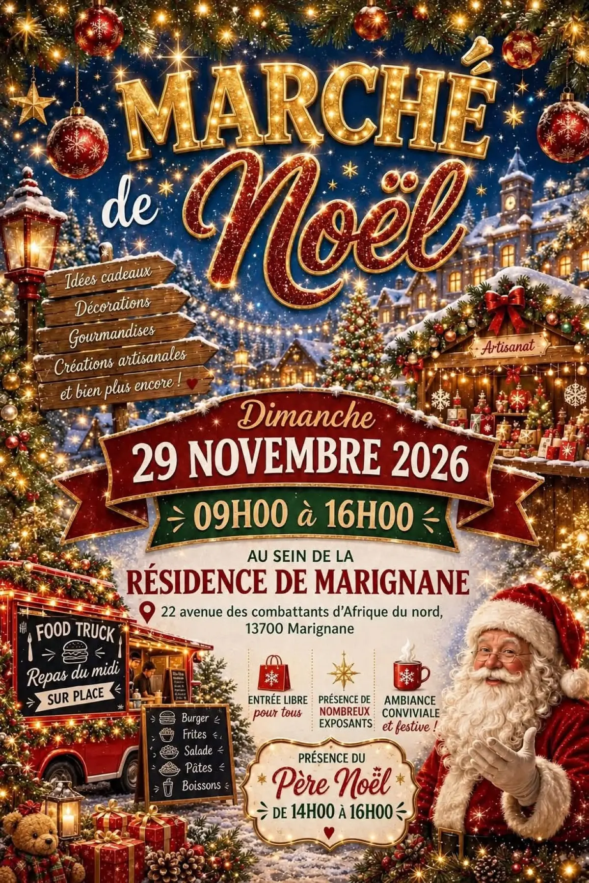 Marché de Noël à la résidence EMEIS Marignane (Les Grands Pins)