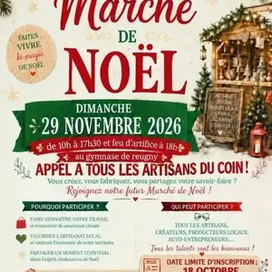 Marché de Noël à Reugny : créateurs, artisans et feu d'artifice au gymnase