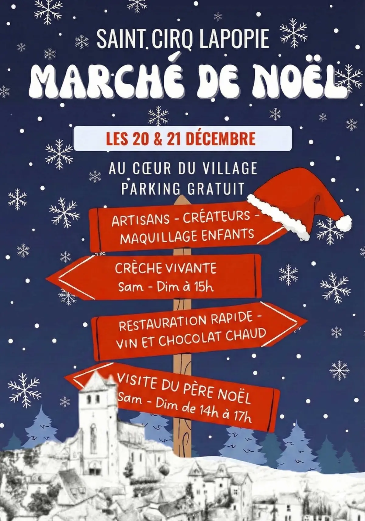 Marché de Noël à Saint-Cirq Lapopie