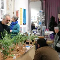 Marché de Noël à Rennes : Ateliers du vente et mur habité DR