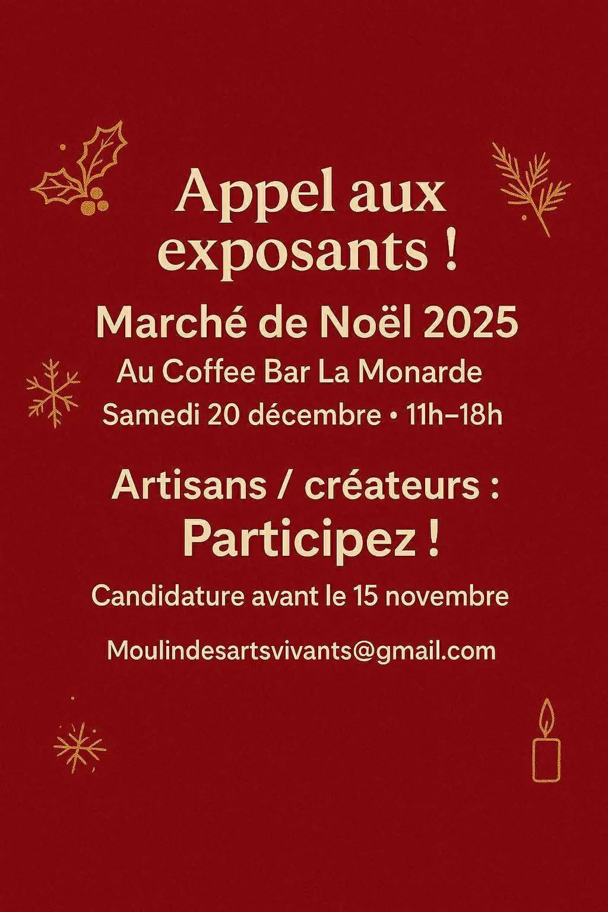 Marché de Noël au Coffe Bar La Monarde