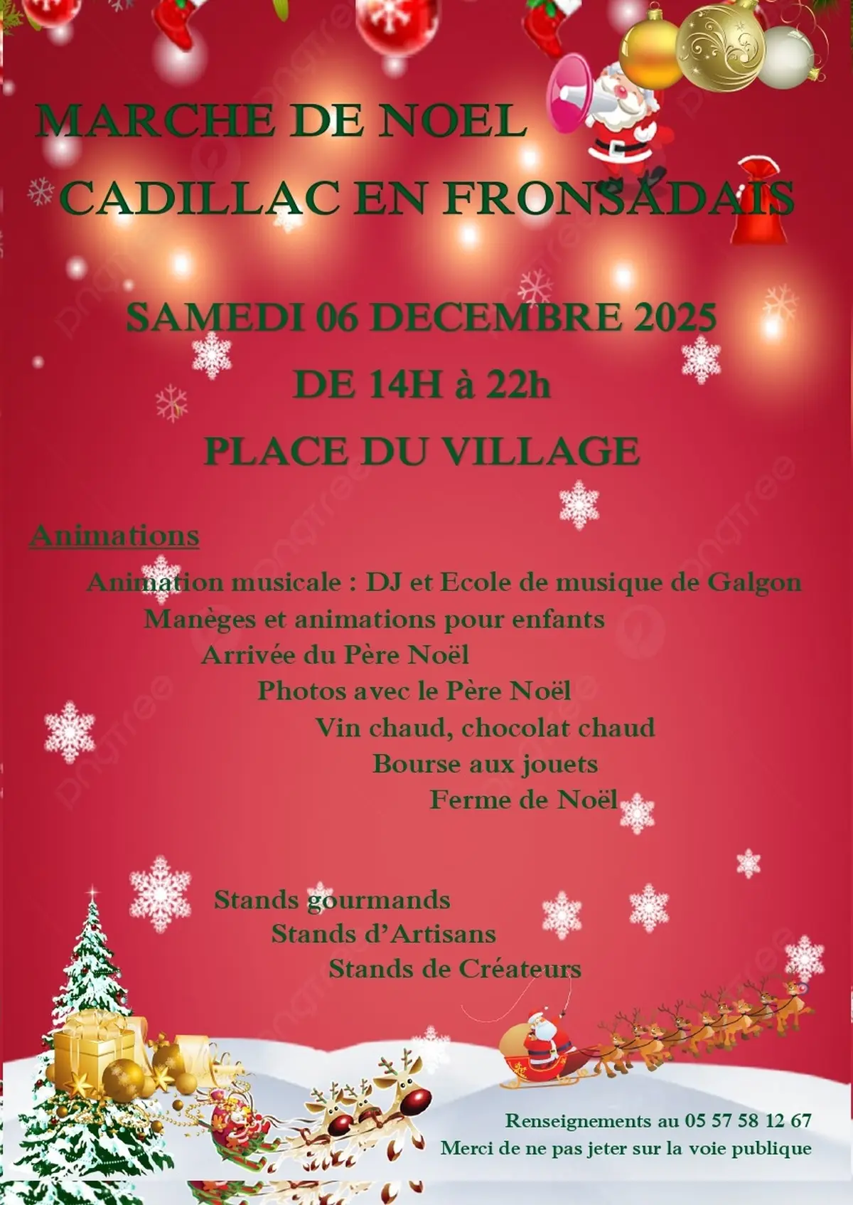 Marché de Noël Cadillac en Fronsadais
