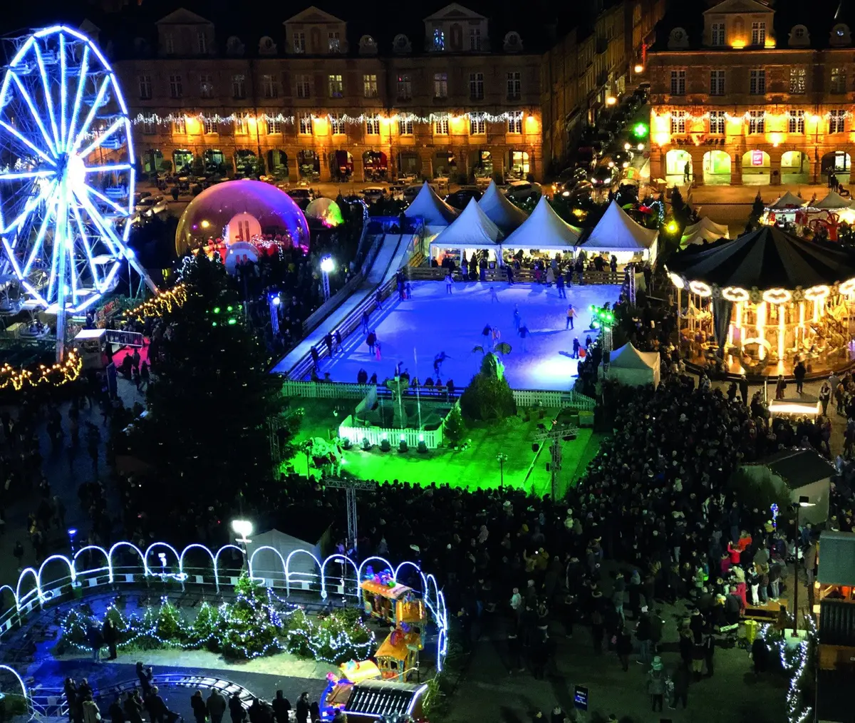 La place Ducale au temps du Marché de Noël à Charleville-Mézières (Ardennes)