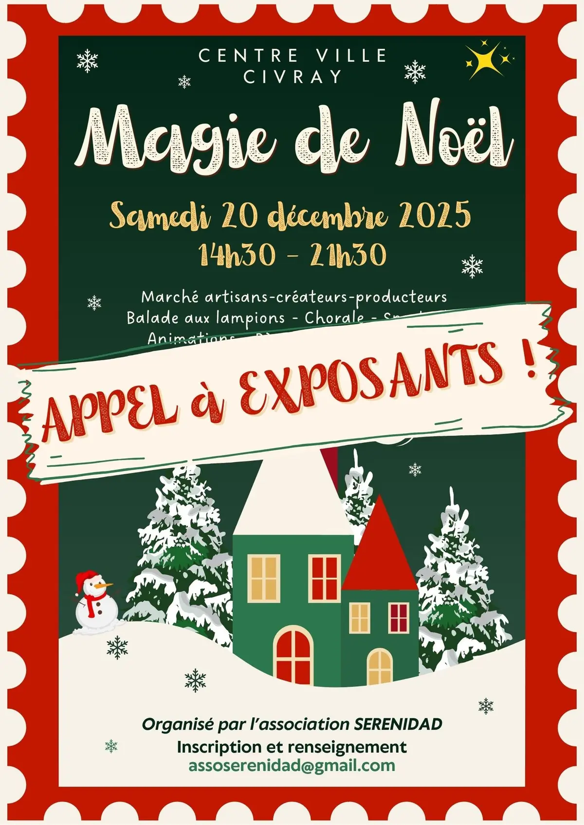 Marché de Noël de Civray - Appel à Exposants