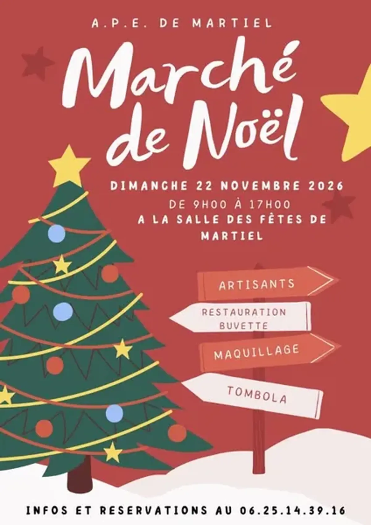 Marché de Noël de l'APE de l'école de Martiel